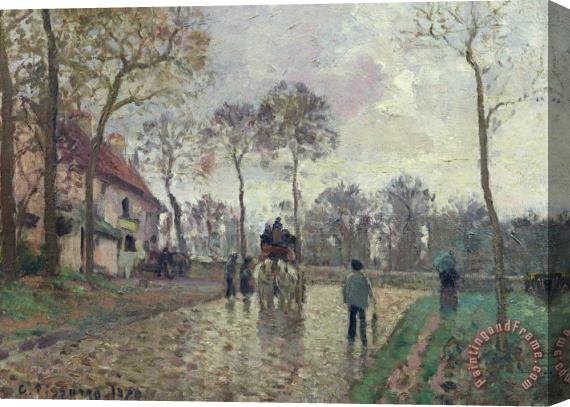 Camille Pissarro The Coach to Louveciennes Stretched Canvas Print / Canvas Art
