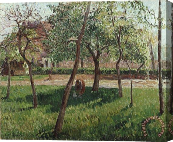 Camille Pissarro The Enclosure at Eragny Stretched Canvas Painting / Canvas Art