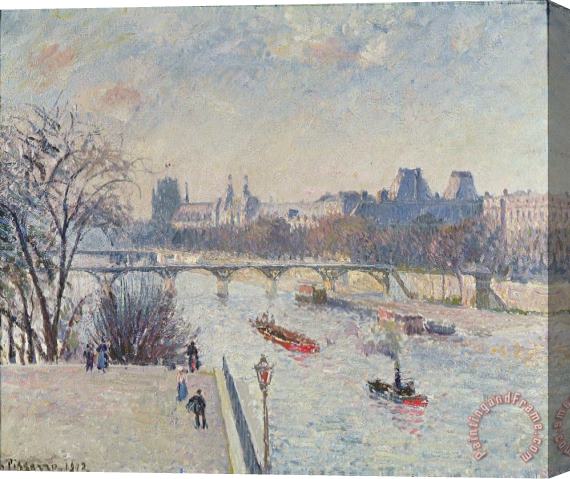 Camille Pissarro The Louvre Stretched Canvas Print / Canvas Art