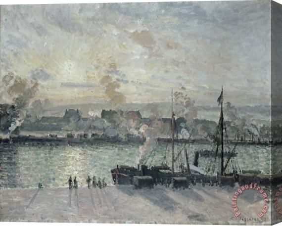 Camille Pissarro The Port Of Rouen Stretched Canvas Print / Canvas Art