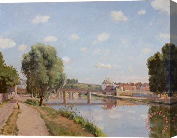 Camille Pissarro The Railway Bridge Stretched Canvas Painting / Canvas Art