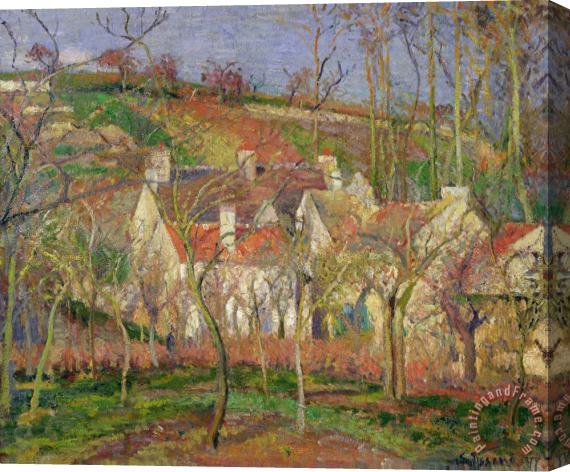 Camille Pissarro The Red Roofs, Or Corner of a Village, Winter Stretched Canvas Print / Canvas Art