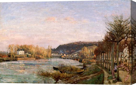 Camille Pissarro The Seine at Bougival Stretched Canvas Print / Canvas Art