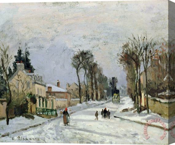 Camille Pissarro The Versailles Road at Louveciennes Stretched Canvas Print / Canvas Art