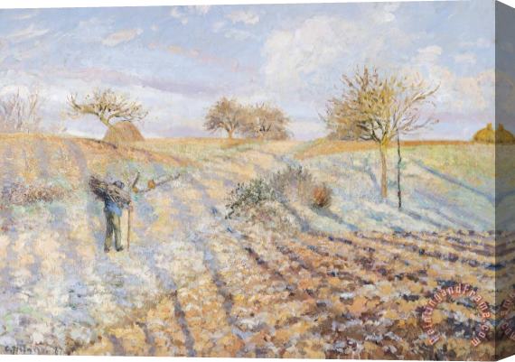 Camille Pissarro White Frost Stretched Canvas Painting / Canvas Art