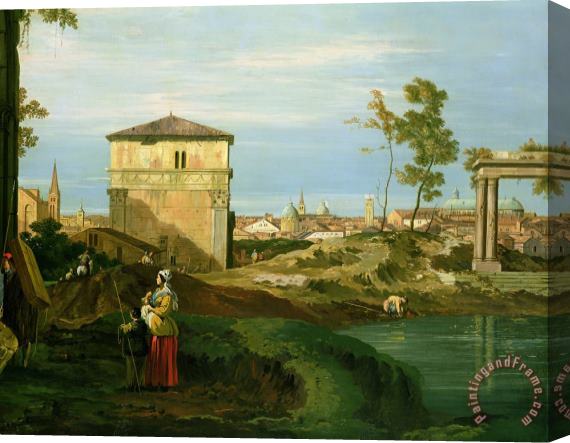 Canaletto Capriccio with Motifs from Padua Stretched Canvas Painting / Canvas Art