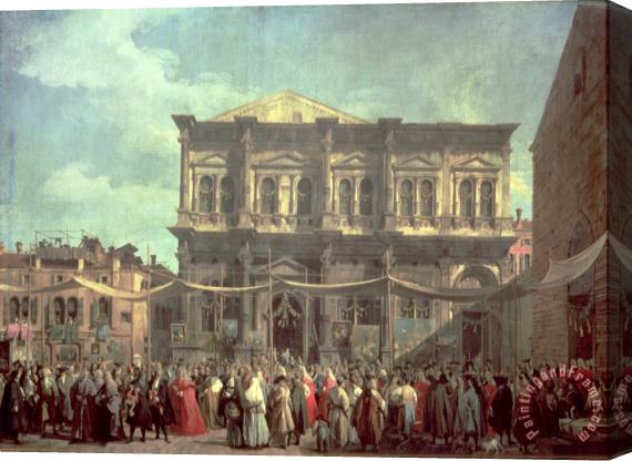 Canaletto The Doge Visiting the Church and Scuola di San Rocco Stretched Canvas Print / Canvas Art