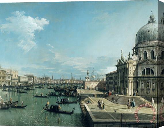 Canaletto The Entrance to the Grand Canal and the church of Santa Maria della Salute Stretched Canvas Print / Canvas Art
