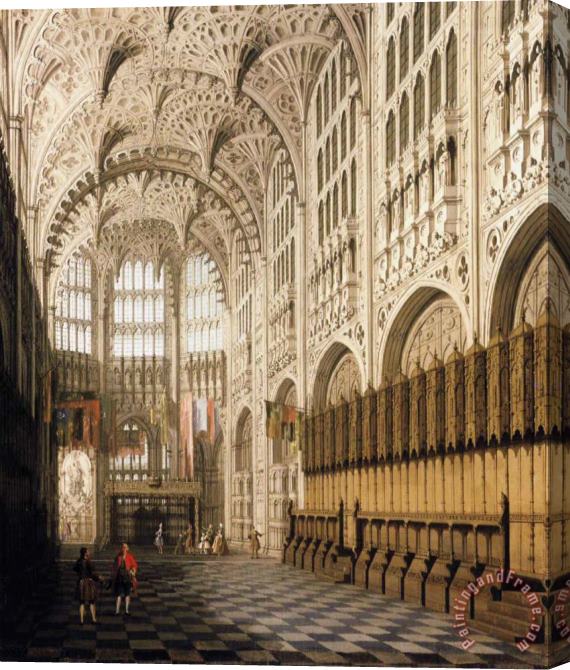 Canaletto The Interior of Henry Vii's Chapel in Westminster Abbey Stretched Canvas Print / Canvas Art