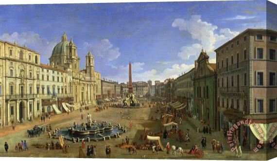 Canaletto View of the Piazza Navona Stretched Canvas Print / Canvas Art