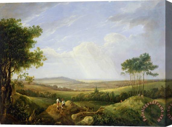 Captain Thomas Hastings Landscape with Figures Stretched Canvas Print / Canvas Art