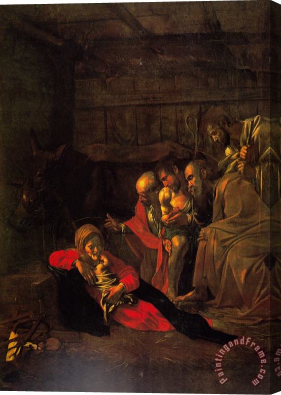 Caravaggio Adorationshepherds 1609 Stretched Canvas Print / Canvas Art