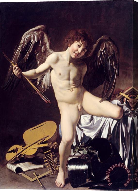 Caravaggio Amor Vincit Omnia Stretched Canvas Painting / Canvas Art