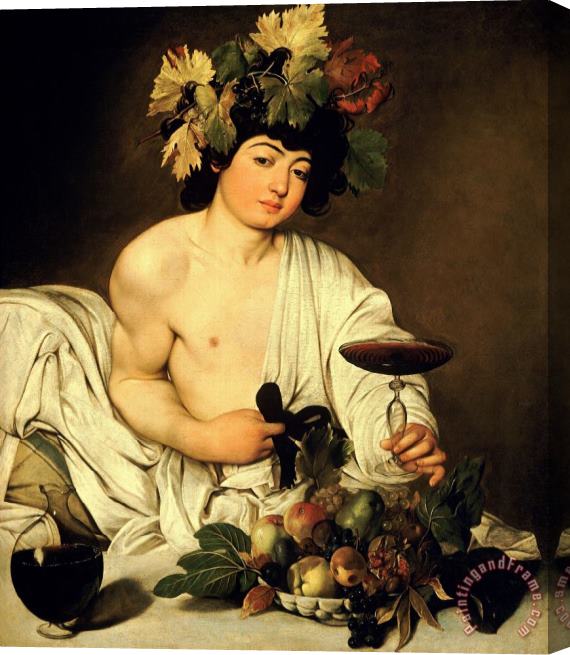 Caravaggio Bacchus 1595 Stretched Canvas Painting / Canvas Art