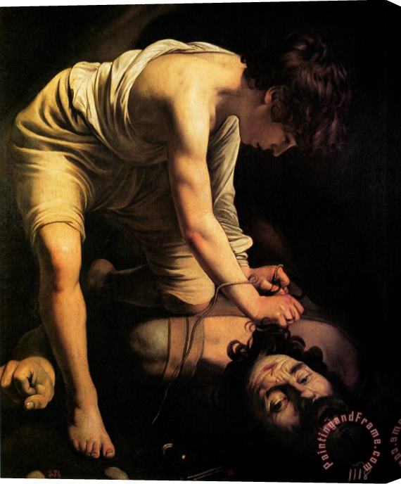 Caravaggio David Goliath Stretched Canvas Print / Canvas Art