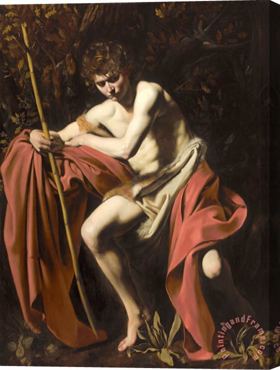 Caravaggio Saint John The Baptist in The Wilderness Stretched Canvas Print / Canvas Art