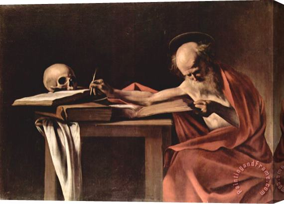 Caravaggio St Jerome Writing Stretched Canvas Painting / Canvas Art