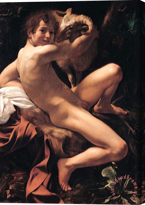 Caravaggio St. John The Baptist Stretched Canvas Painting / Canvas Art