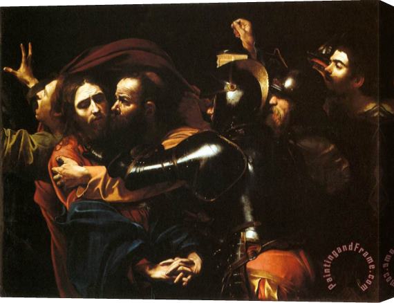 Caravaggio Taking of Christ Stretched Canvas Print / Canvas Art