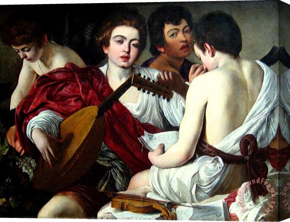 Caravaggio The Musicians Stretched Canvas Painting / Canvas Art
