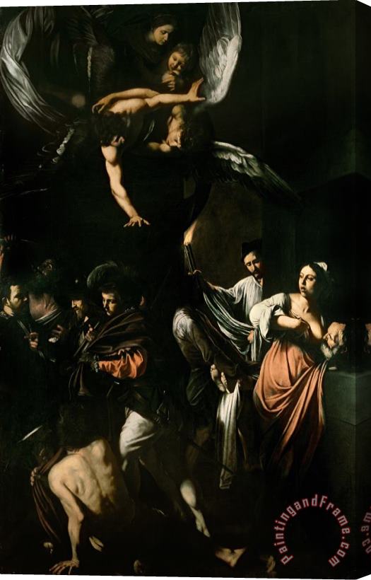 Caravaggio The Seven Works of Mercy Stretched Canvas Print / Canvas Art