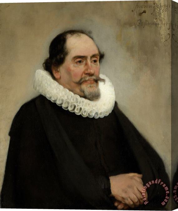 Carel Fabritius Portrait of Abraham De Potter, Amsterdam Silk Merchant Stretched Canvas Print / Canvas Art