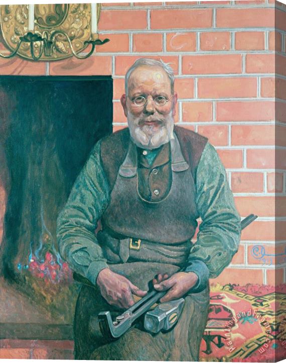 Carl Larsson Erik Erikson The Blacksmith Stretched Canvas Painting / Canvas Art