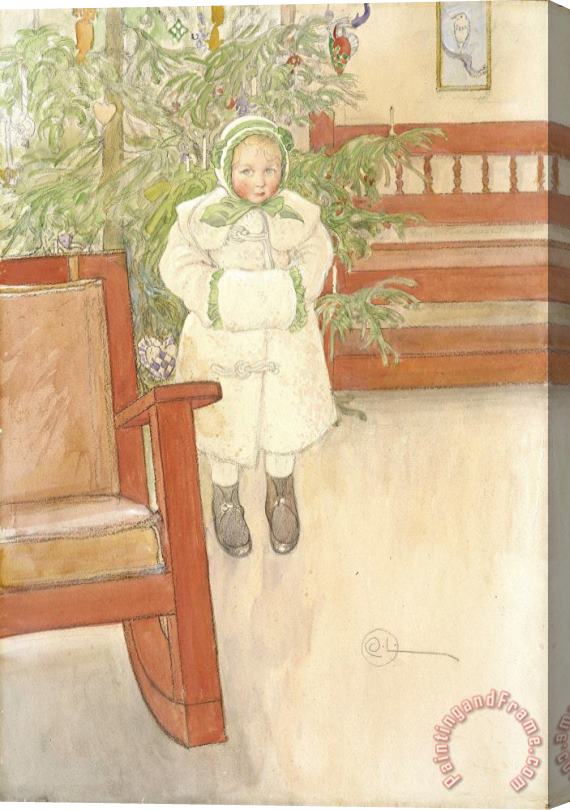 Carl Larsson Girl And Rocking Chair Stretched Canvas Painting / Canvas Art