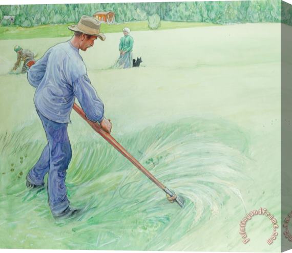 Carl Larsson Harvesters Stretched Canvas Print / Canvas Art