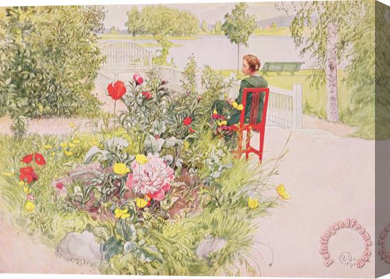 Carl Larsson Summer In Sundborn Stretched Canvas Painting / Canvas Art