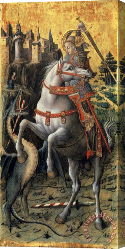 Carlo Crivelli Saint George Slaying The Dragon Stretched Canvas Painting / Canvas Art