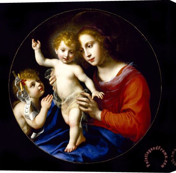 Carlo Dolci Virgin And Child with The Infant Saint John The Baptist Stretched Canvas Print / Canvas Art
