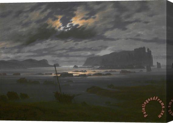 Caspar David Friedrich Northern Sea in The Moonlight Stretched Canvas Painting / Canvas Art