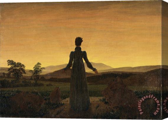 Caspar David Friedrich Woman Before The Rising Sun (woman Before The Setting Sun) Stretched Canvas Print / Canvas Art