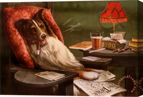 cassius marcellus coolidge Bachelor S Dog Stretched Canvas Print / Canvas Art