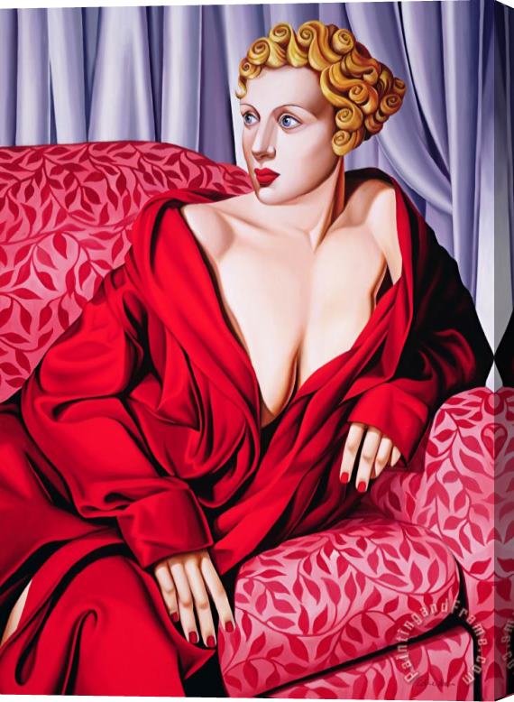 Catherine Abel Red Kimono Stretched Canvas Print / Canvas Art