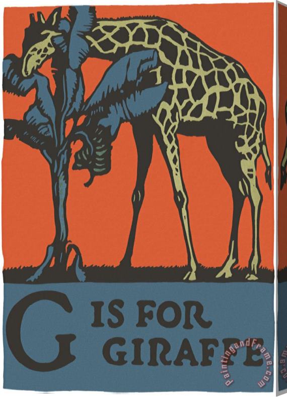 C.B. Falls Alphabet: G Is for Giraffe Stretched Canvas Painting / Canvas Art