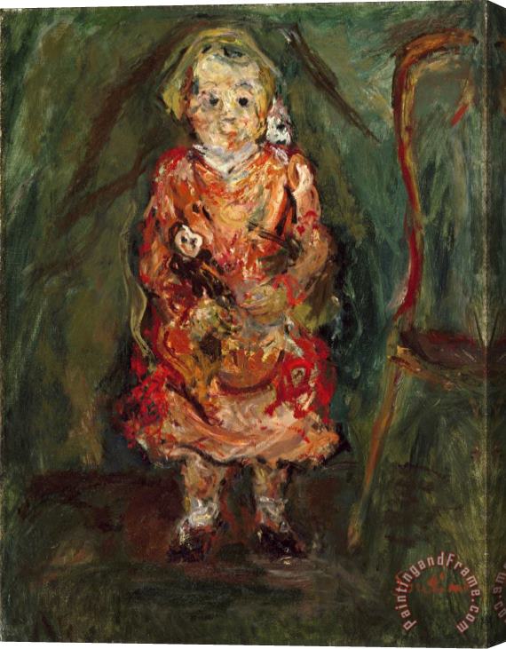 Chaim Soutine Young Girl with a Doll Stretched Canvas Print / Canvas Art