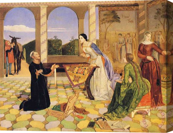 Charles Allston Collins Berengaria's Alarm for The Safety of Her Husband, Richard Coeur De Lion, Awakened by The Sight of His Girdle Offered for Sale at Rome Stretched Canvas Painting / Canvas Art