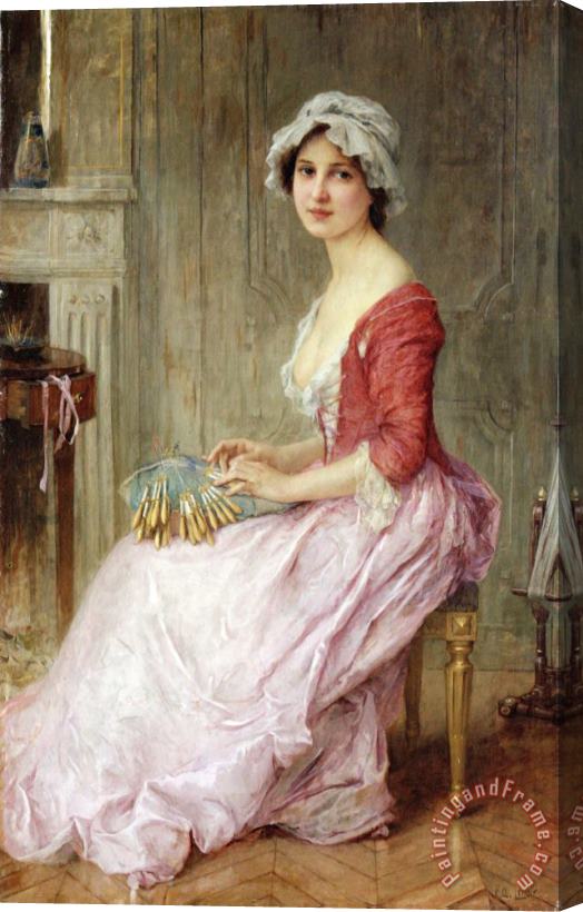 Charles Amable Lenoir The Seamstress Stretched Canvas Print / Canvas Art