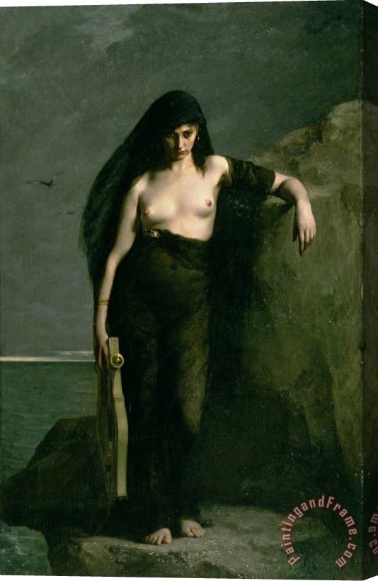 Charles Auguste Mengin Sappho Stretched Canvas Painting / Canvas Art