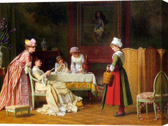 Charles Baugniet A Letter of Recommendation Stretched Canvas Painting / Canvas Art