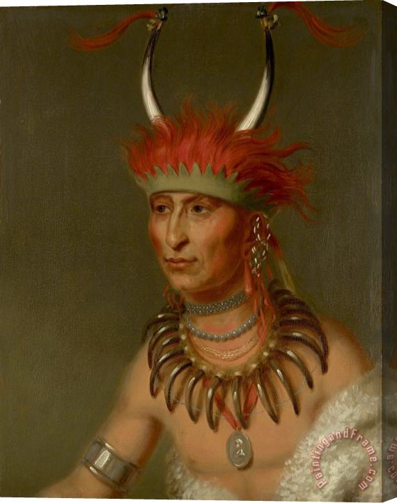 Charles Bird King Ottoe Half Chief, Husband of Eagle of Delight Stretched Canvas Painting / Canvas Art