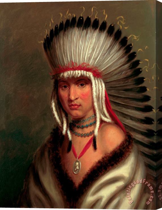 Charles Bird King Petalesharro (generous Chief), Pawnee Stretched Canvas Print / Canvas Art