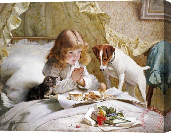 Charles Burton Barber Suspense Stretched Canvas Painting / Canvas Art