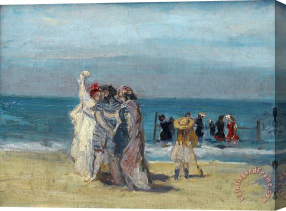 Charles Conder Figures on a Beach Stretched Canvas Print / Canvas Art