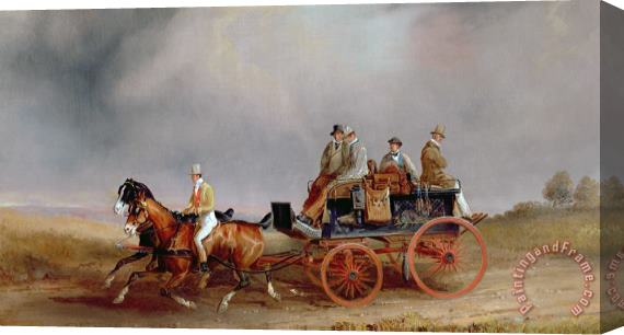 Charles Cooper Henderson Going Shooting A Postillion And Pair With A Game Cart Stretched Canvas Print / Canvas Art