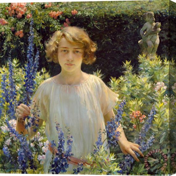 Charles Courtney Curran Betty Gallowhur (betty Newell) Stretched Canvas Print / Canvas Art