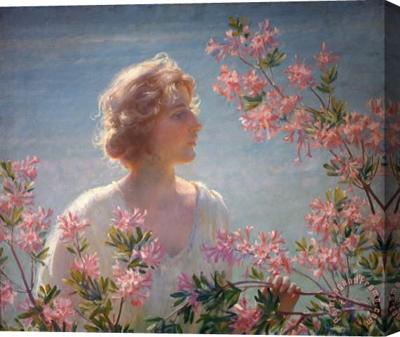 Charles Courtney Curran The Breath of The Wild Azalea Stretched Canvas Print / Canvas Art