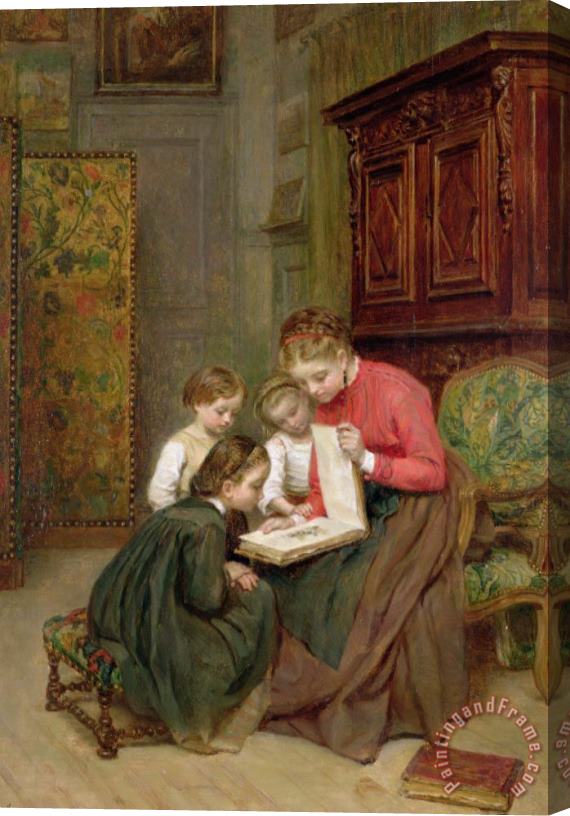 Charles Edouard Frere The Family Album Stretched Canvas Painting / Canvas Art